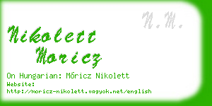 nikolett moricz business card